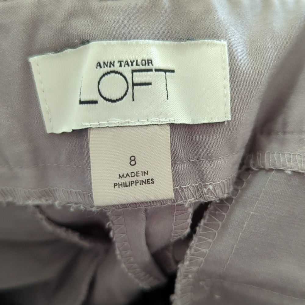 Loft Bermuda Shorts Gray 10" Inseam Preppy Casual Summer Women's Size 8 - Picture 4 of 4